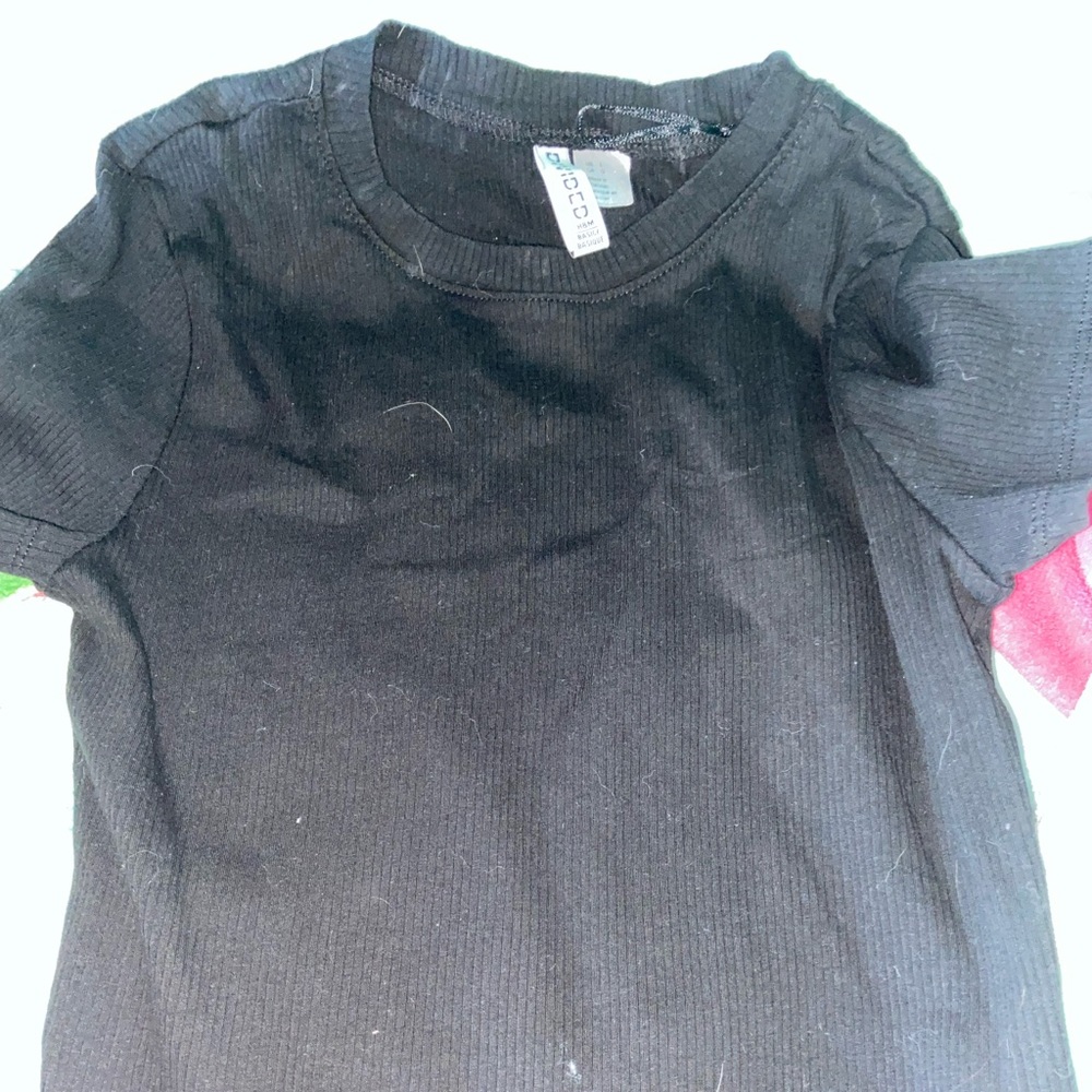 Black divided tee
